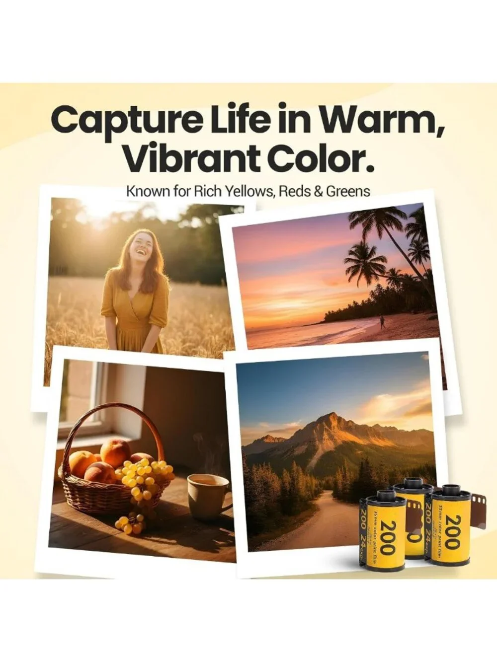 35mm Film Roll - Kodak Gold 200, 24 Exposures, 3 Rolls + Durable Storage Case
